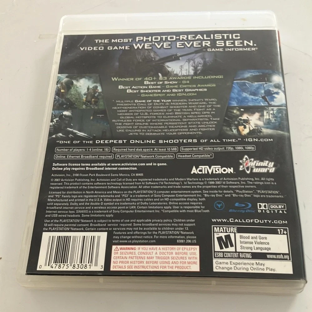 PlayStation 3 call of duty modern warfare